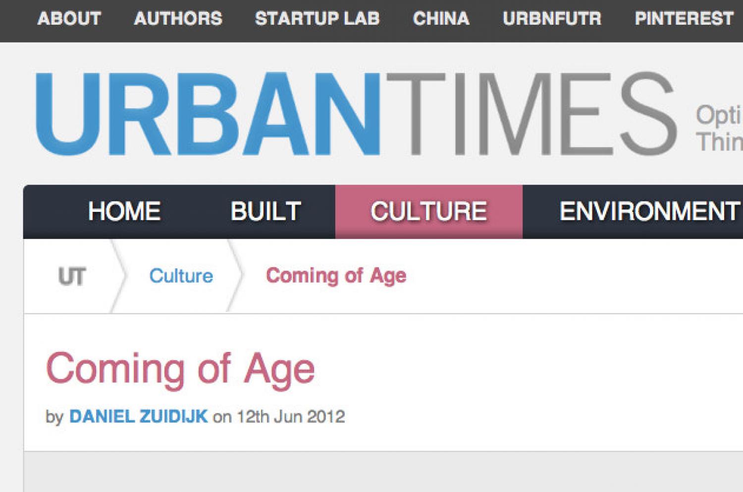 Coming of Age Urban Times logo
